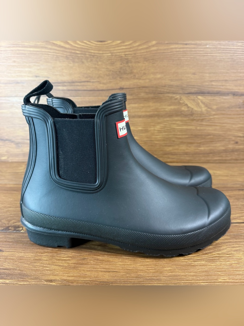 Hunter Original Chelsea Rain Boots Black Matte Ankle Boots Women’s Size 9